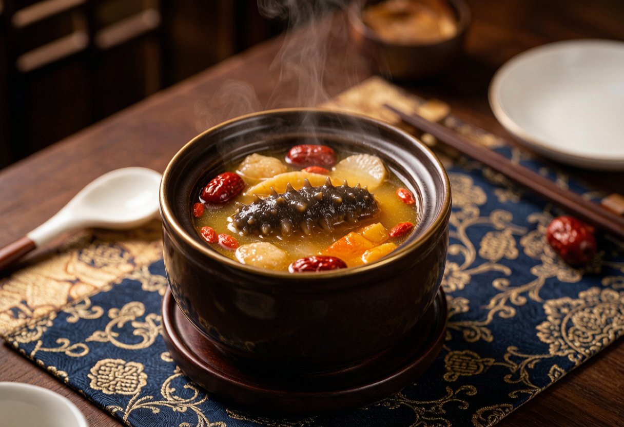 鲜炖海参